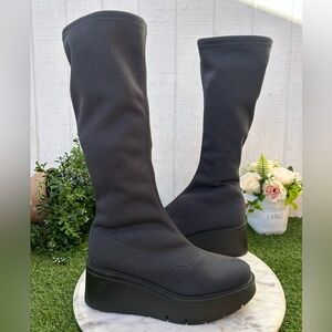 La Canadienne Women Jerry Festival Platform Party gray Knee Boots SIZE 6.5 NEW